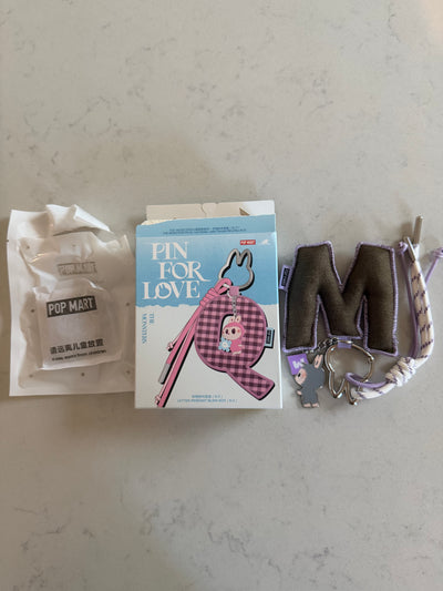 Pop Mart Labubu The Monsters Pin for Love Letter Pendant M Keychain USA New