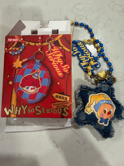 Pop Mart Labubu Why So Serious? Pendant Chain Rainbow Jelly Bean Clown USA New