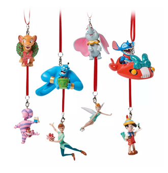 Disney Classics Mini Sketchbook Resin Christmas Ornament Set New with Box