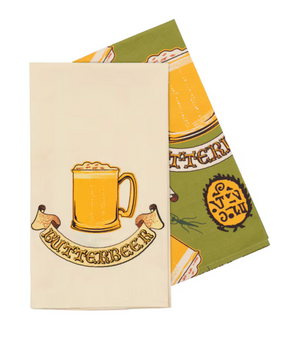 Universal Studios Harry Potter Butterbeer Tea Towel Set New With Tag