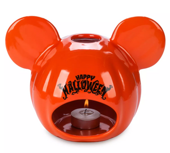 Disney Parks Mickey Mouse Halloween Jack-o'-Lantern Votive Candle Holder New