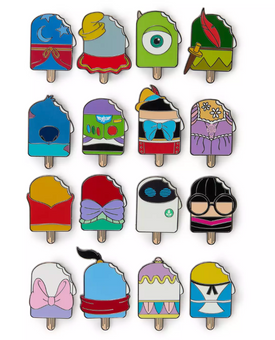 Disney Parks Ice Cream Series 2 5-Piece Mystery Pin Pouch Blind Pack New W Tag