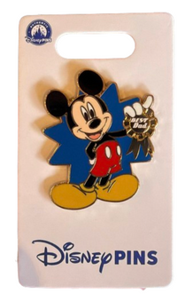 Disney Parks Mickey Mouse Best Dad Father's Day Pin New With Card