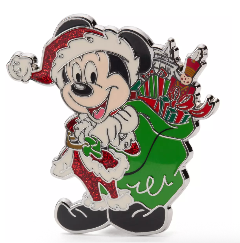 Disney Parks Santa Mickey Mouse Holiday Pin New With Card