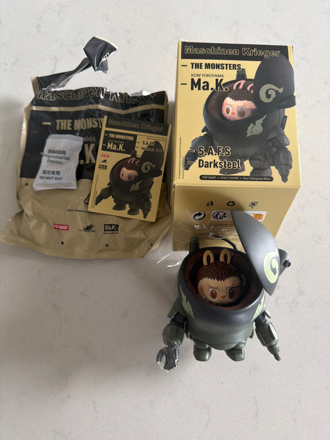 Pop Mart Labubu The Monsters x Kow Yokoyama Ma.k Darksteel New w Box USA SELLER