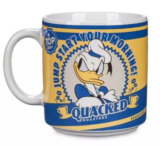 Disney Parks Donald Duck ''Quacked Roasters'' Espresso Coffee Mug New With Tag