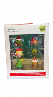 Hallmark Mini The Grinch Shatterproof Christmas Ornaments Set of 6 New With Box