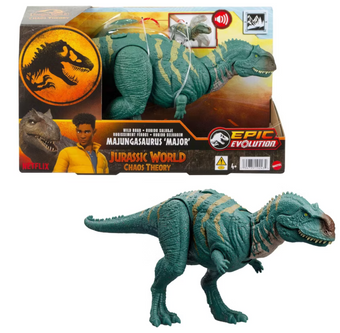 Jurassic World Wild Roar Majungasaurus 'Major' Action Figure Toy New With Tag