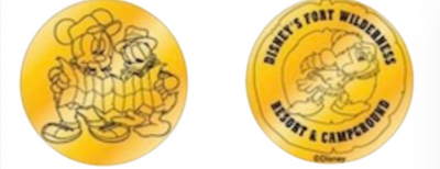 Disney Ft. Wilderness Campground Mickey Donald Lost Collectible Medallion New