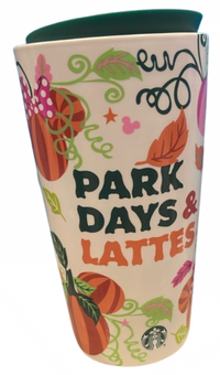 Disney Parks WDW Starbucks Fall Park Days Lattes 12oz Tumbler New with Tag