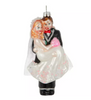 Robert Stanley White Bride & Groom Glass Christmas Ornament New with Tag