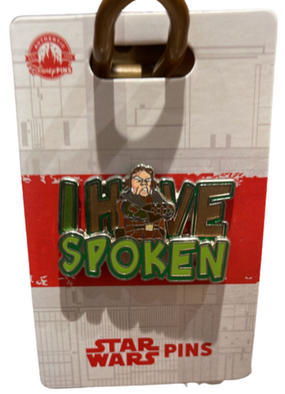 Disney Parks Star Wars "I Have Spoken" Pin New With Card