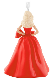 Hallmark Mattel Holiday Barbie 2026 Blonde Red Dress Christmas Ornament New Box