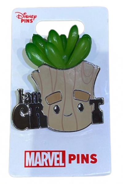 Disney Parks Marvel I'm Groot Plant Pin New With Card
