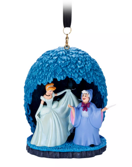 Disney Parks Cinderella Fairy Godmother Sketchbook Christmas Ornament New W Tag