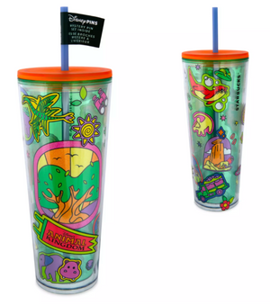 Disney Parks Animal Kingdom Starbucks Travel Tumbler / Mystery Pin New with Tag