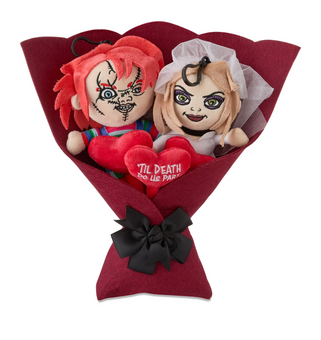 Medium Chucky & Tiffany Plush Bouquet, 13" Valentine's Day Toy Set New With Tag