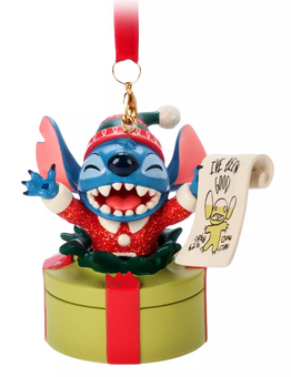 Disney Parks Stitch Holiday Sketchbook Ornament, Lilo & Stitch New with Tag