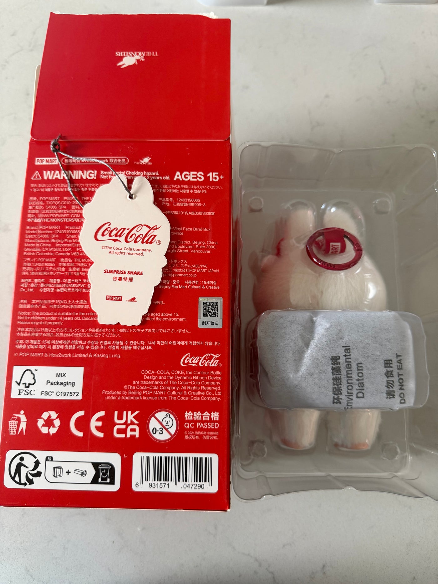 Pop Mart Labubu The Monsters Coca Cola Vinyl Face Plush Pendant Surprise Shake N