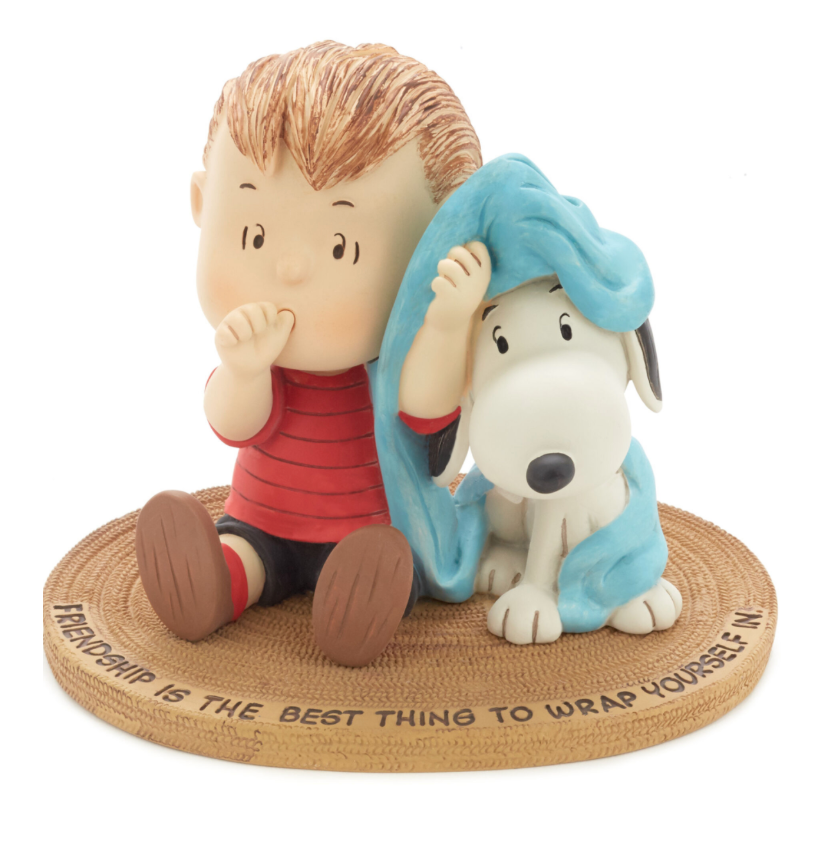Hallmark Peanuts Linus and Snoopy Wrapped in Friendship Mini Figurine New