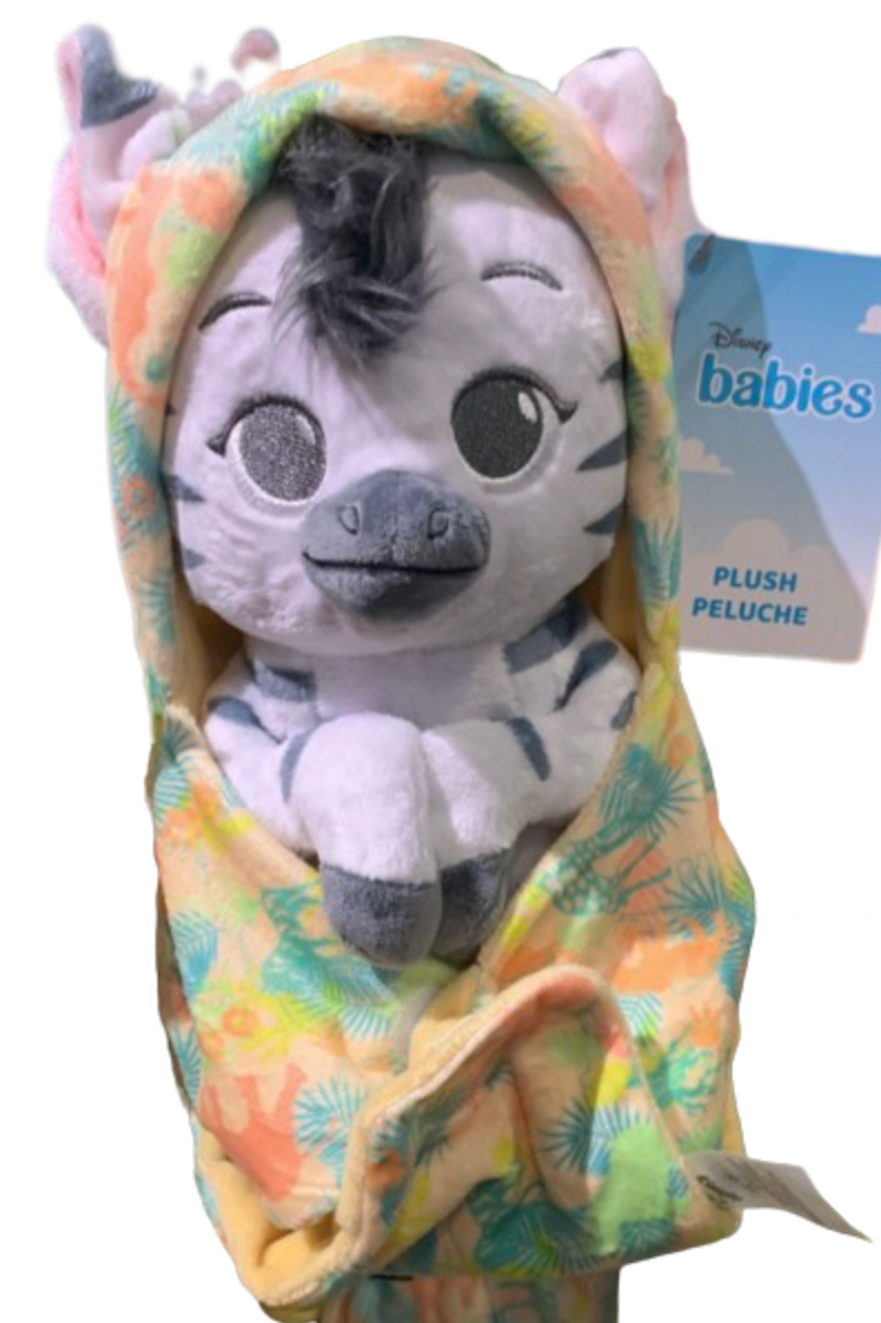 Disney Parks Animal Kingdom Zebra Babies Plush in a Blanket Pouch New With Tag