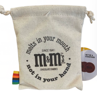 M&M's World Melts in your Mouth Coasters Set New with Tag