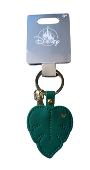 Disney Parks Walt Disney World Logo Mania Tiki Room Leaf Green Keychain New Tag
