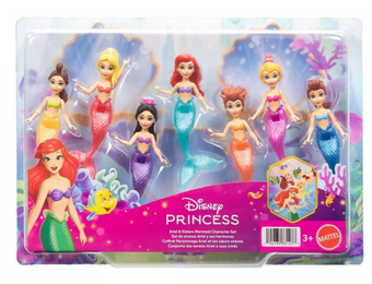 Disney Princess Ariel & Sisters Mermaid Character Set 7 Small Toy New with Tag