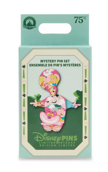 Disney Parks Alice in Wonderland 75th Mystery Pin Blind Pack 2-Pc Limited New