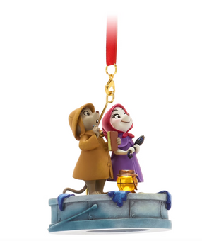Disney The Rescuers Bernard Miss Bianca Light up Sketchbook Christmas Ornament N