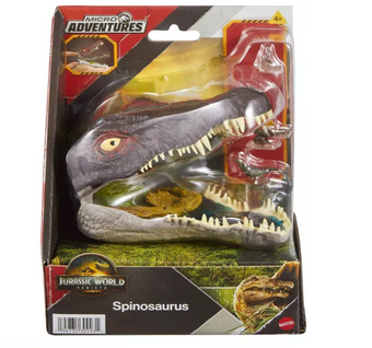 Jurassic World Rebirth Micro Adventure Playset Spinosaurus Head Figures New