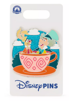 Disney Parks Mad Hatter March Hare Mad Tea Party Alice in Wonderland Pin New