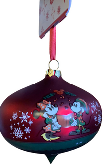 Disney Parks Epcot Germany Mickey Drop Glass Christmas Ornament New With Tag