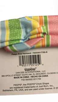 Peeps Easter Peep Yellow Chick Bow Hairband New with Card