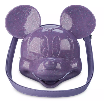 Disney Parks Mickey Mouse Molded Loungefly Bag – Purple New With Tag