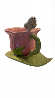 Disney Parks Epcot UK Alice Ashley Eckstein Tea Cup Saucer and Spoon Set New