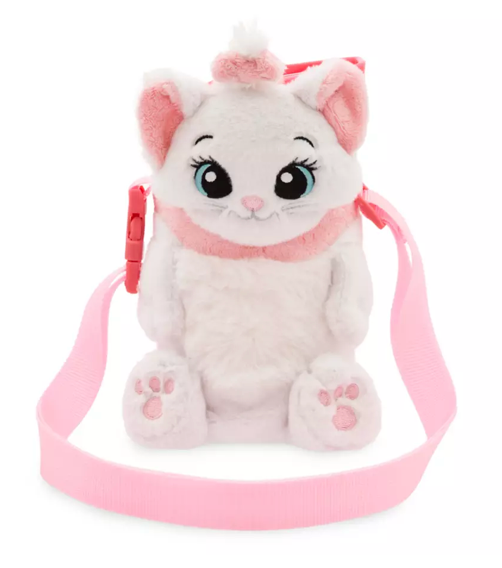 Disney Parks Marie The Aristocats Water Bottle with Plush Carrier New with Tag