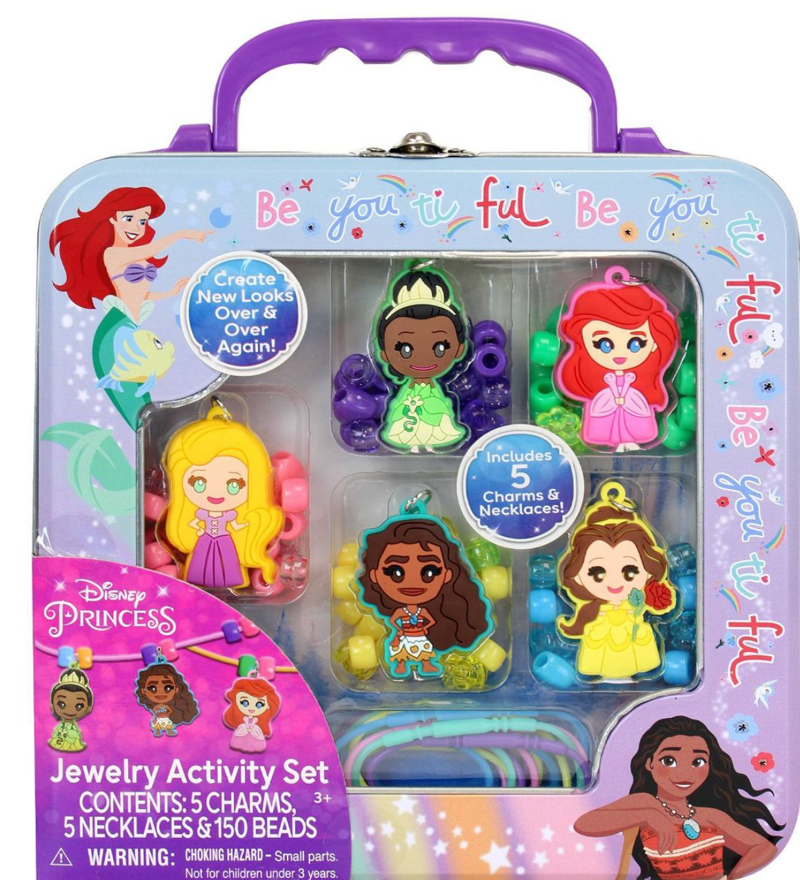 Disney Princess Necklace Activity Tin Toy New with Box