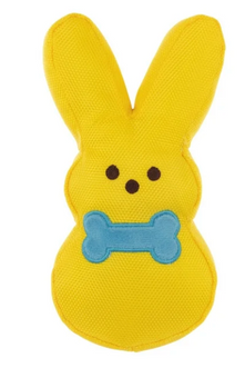 PEEPS 7 inch Yellow Bunny Plush Dog Toy Easter New with Tag