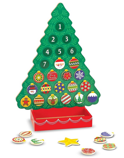 Melissa & Doug Countdown to Christmas Wooden Advent Calendar Magnetic New W Box