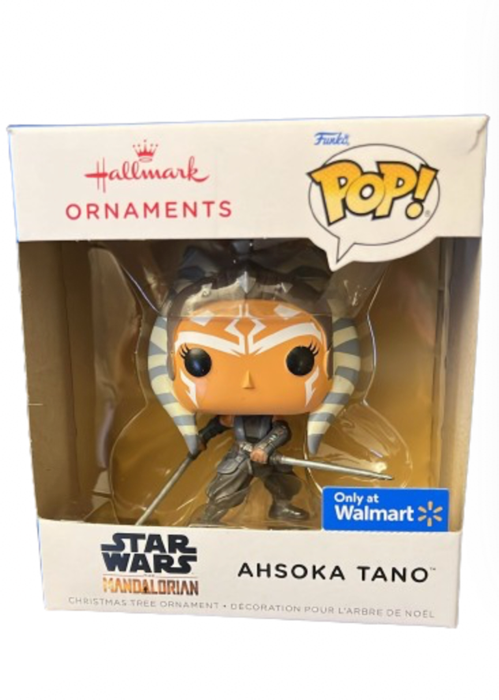 Hallmark Funko Pop! Star Wars Ahsoka Tano Christmas Ornament Exclusive New W Box