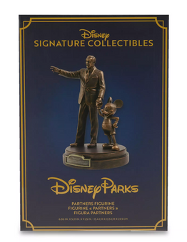 Disney Parks Walt Disney and Mickey Mouse Partners Figure Figurine Bronze Statue