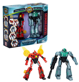 Transformers EarthSpark Terran Twitch & Robby Malto Action Figure Set Toy New