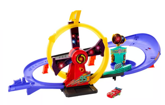 Disney Pixar Cars Race Lightning McQueen Celebration Raceway Playset Toy New