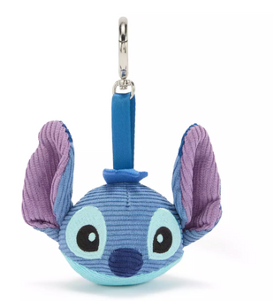 Disney Parks Stitch Corduroy Plush Keychain Bag Charm Lilo & Stitch New with Tag