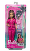 Barbie Doll in Trendy Pink Jumpsuit with Accessories Pet Puppy Toy New with Box