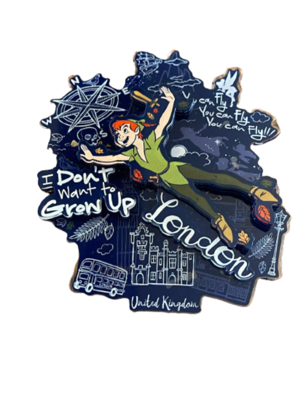 Disney Parks United Kingdom London Peter Pan I Don't Want to Grow Up Magnet New