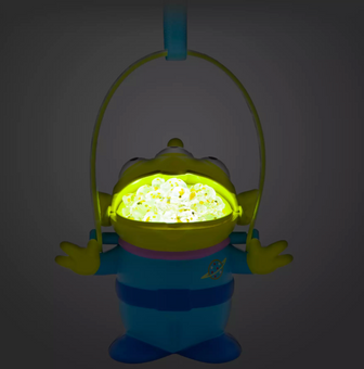 Disney Parks Toy Story Alien Light-Up Popcorn Bucket Christmas Ornament New Tag