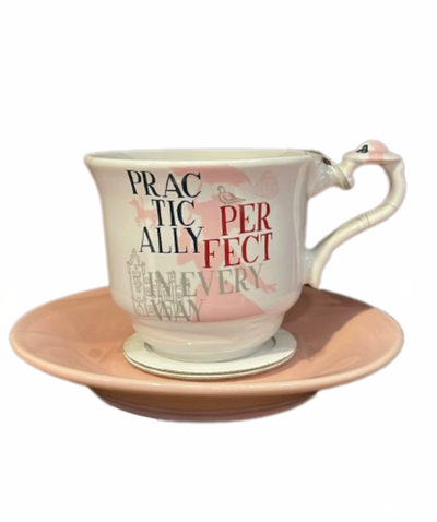 Disney Parks Mary Poppins Practically Perfect In Every Way Tea Cup and Saucer New