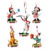 Disney Santa Mickey and Friends Sketchbook Christmas Ornament Set New with Box